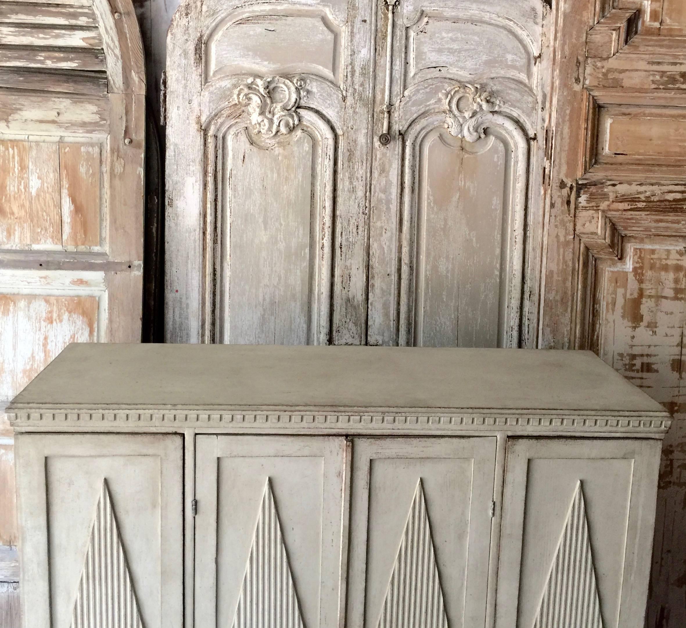 Hand-Carved 19th Century Gustavian Sideboard