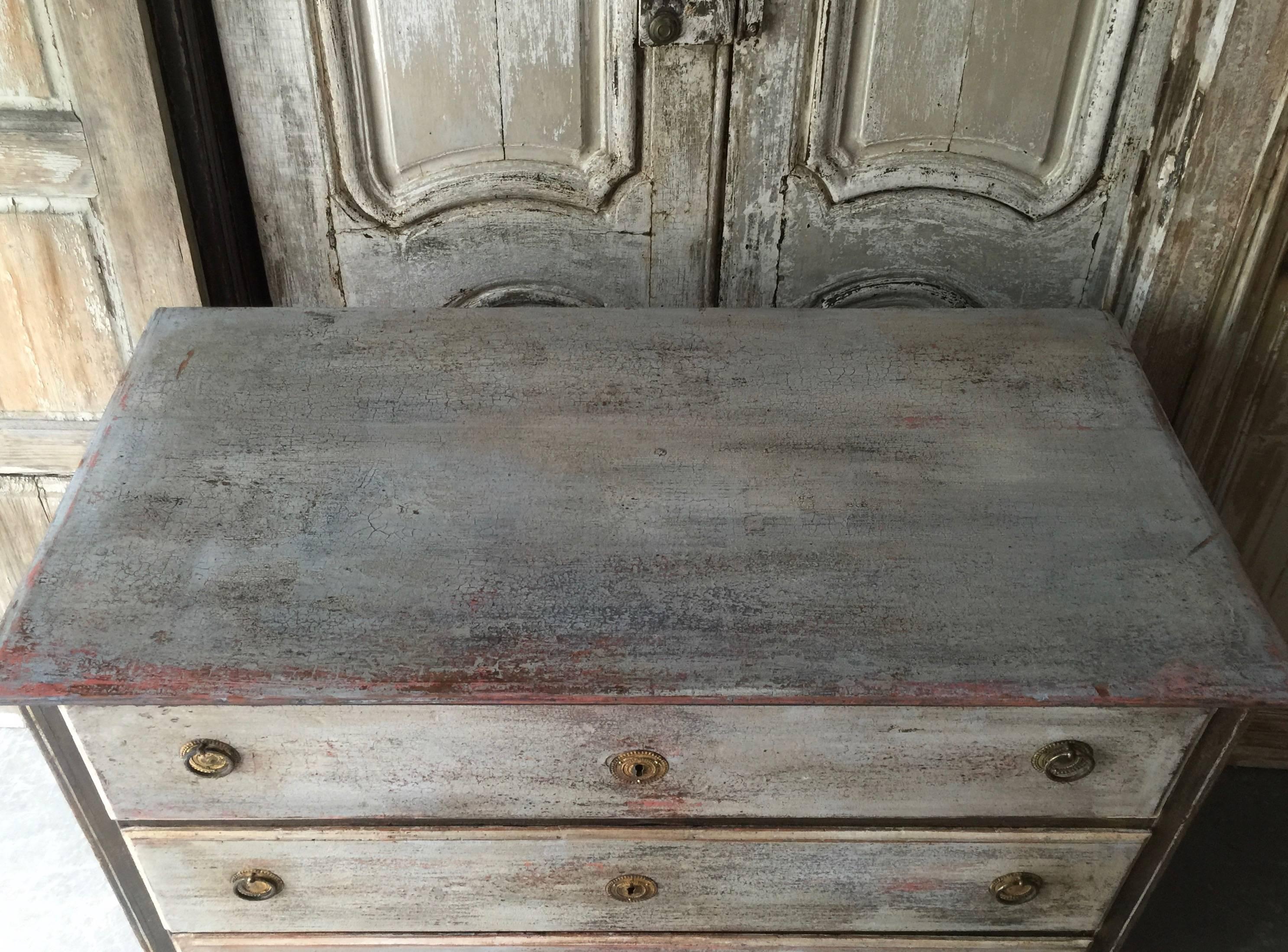 German Early 19th Century Painted Chest of Drawers