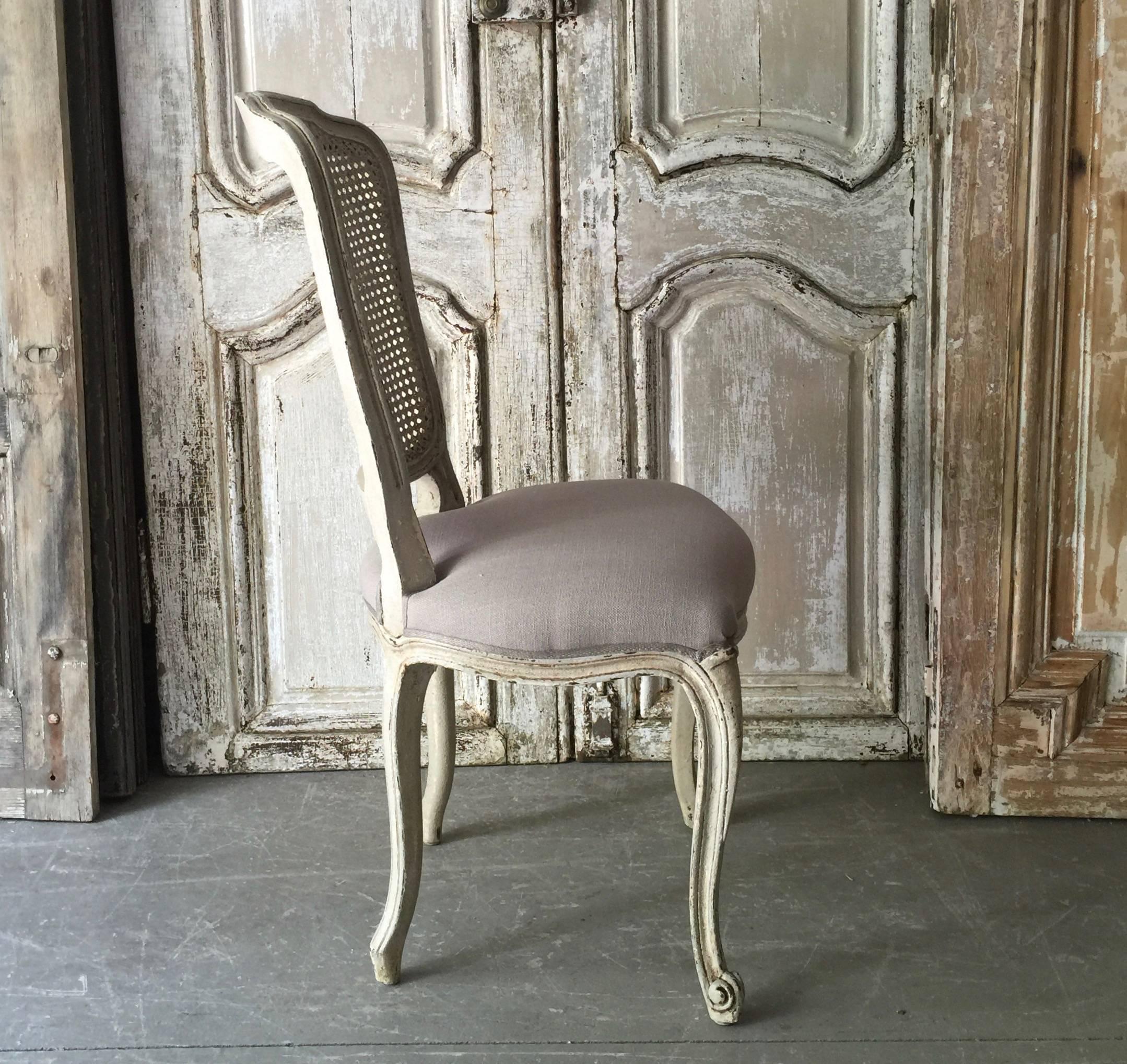 Set of Six French LXV Style Chairs with Cane Back In Good Condition In Charleston, SC