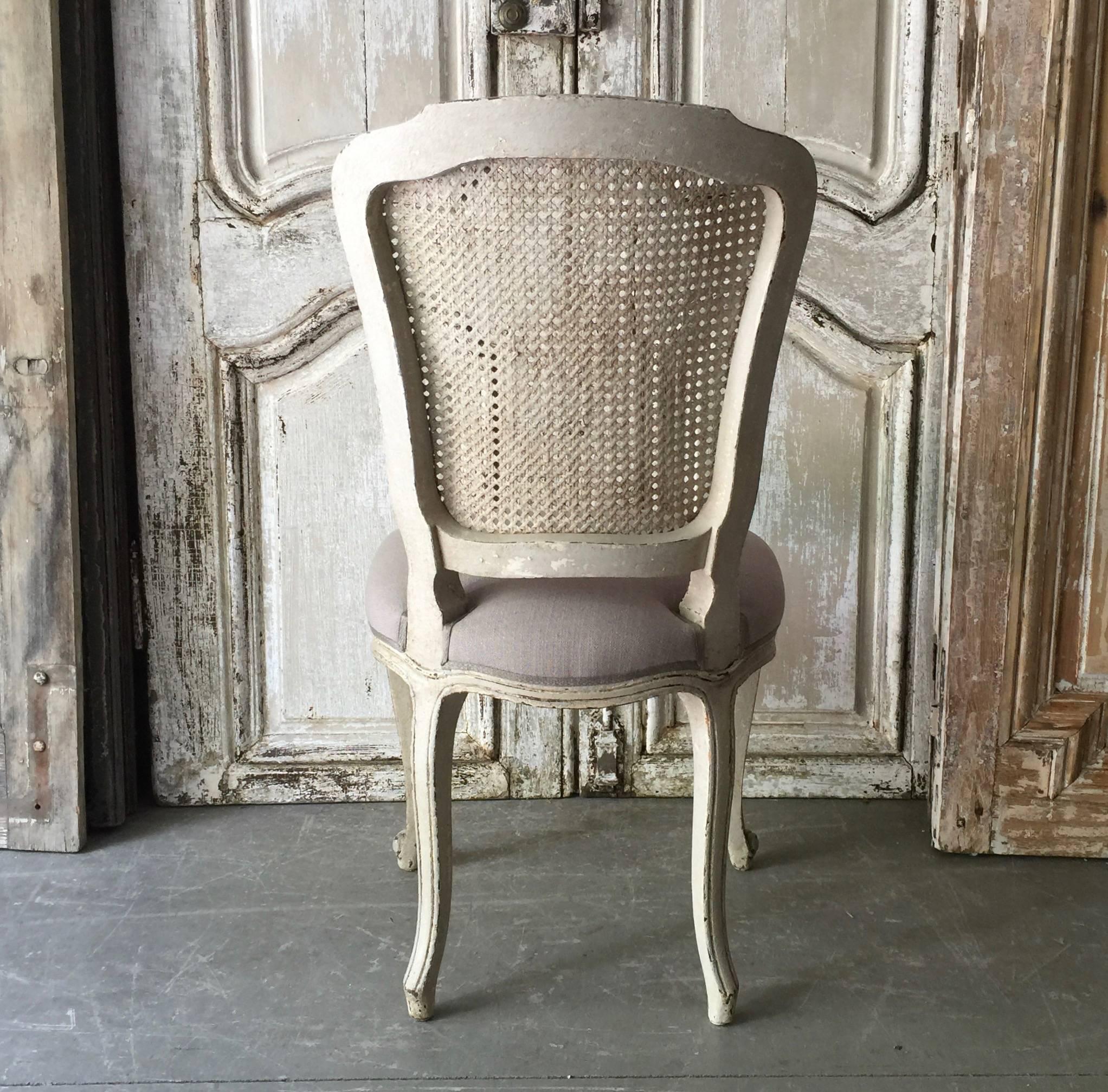 Set of Six French LXV Style Chairs with Cane Back 2
