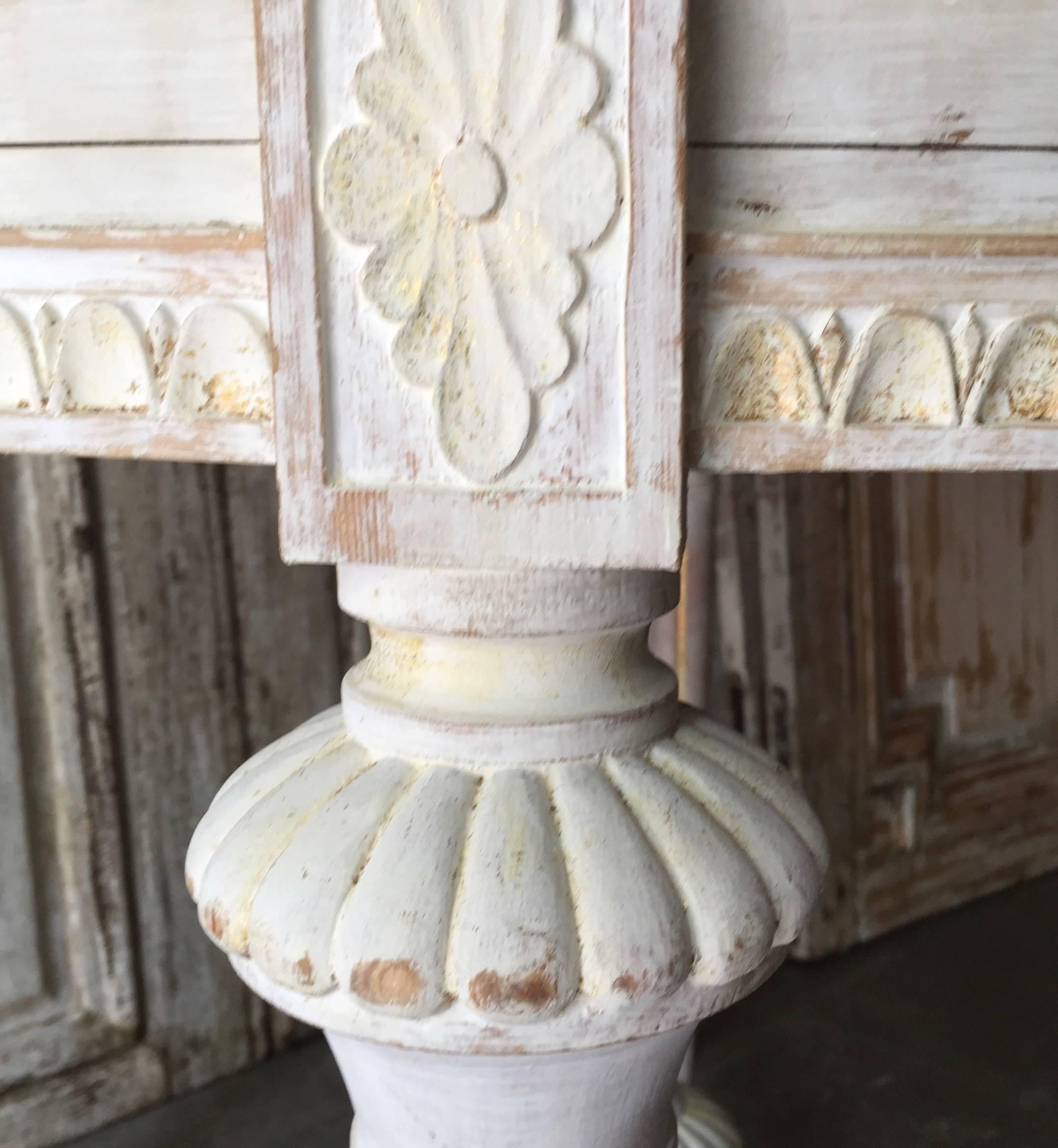 Swedish Gustavian Style Round Table In Good Condition In Charleston, SC