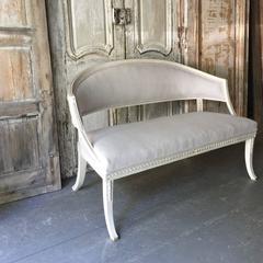 19th Century Swedish Barrel Back Sofa Settee