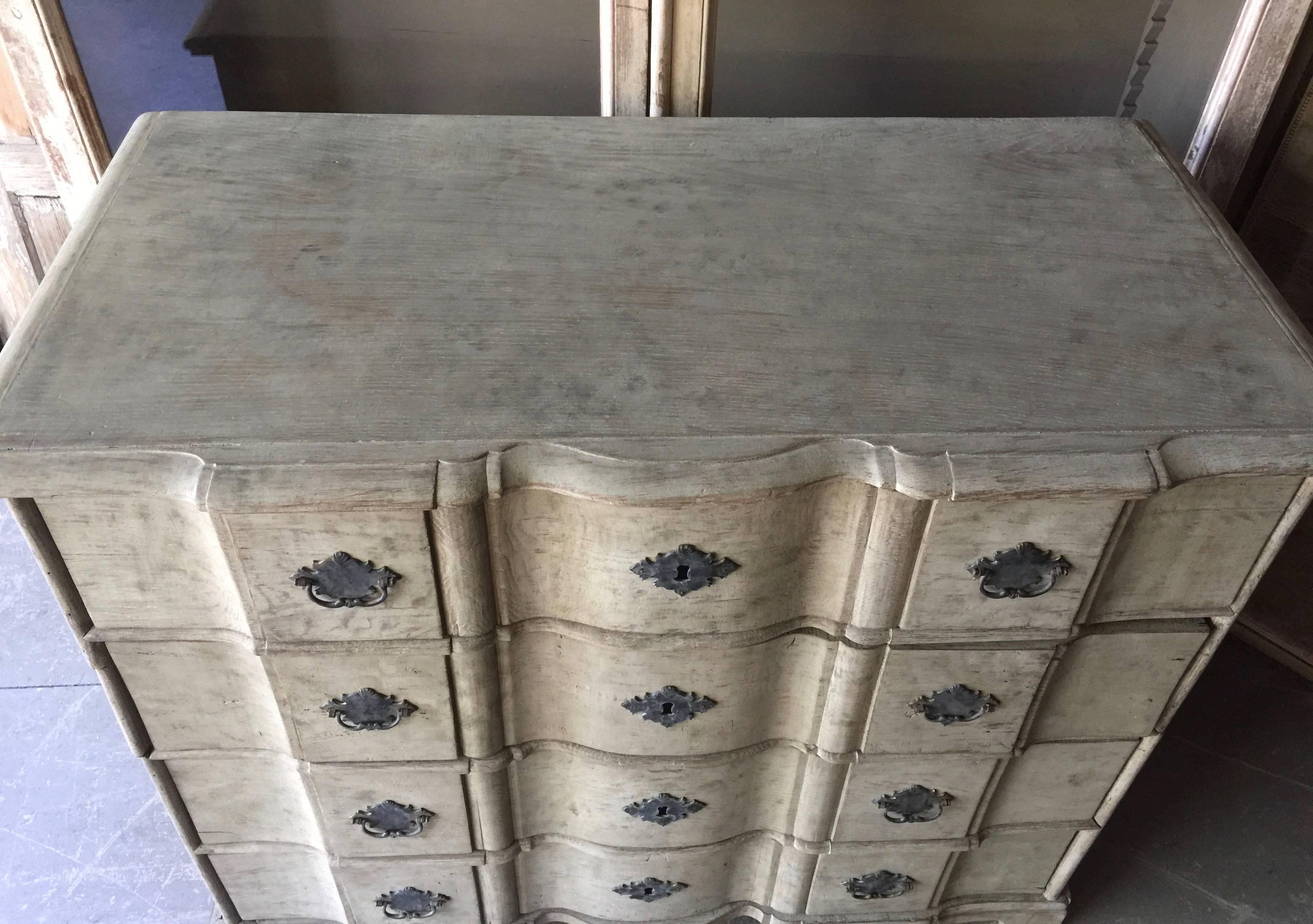 Hand-Carved 19th Century Danish Chest of Drawers