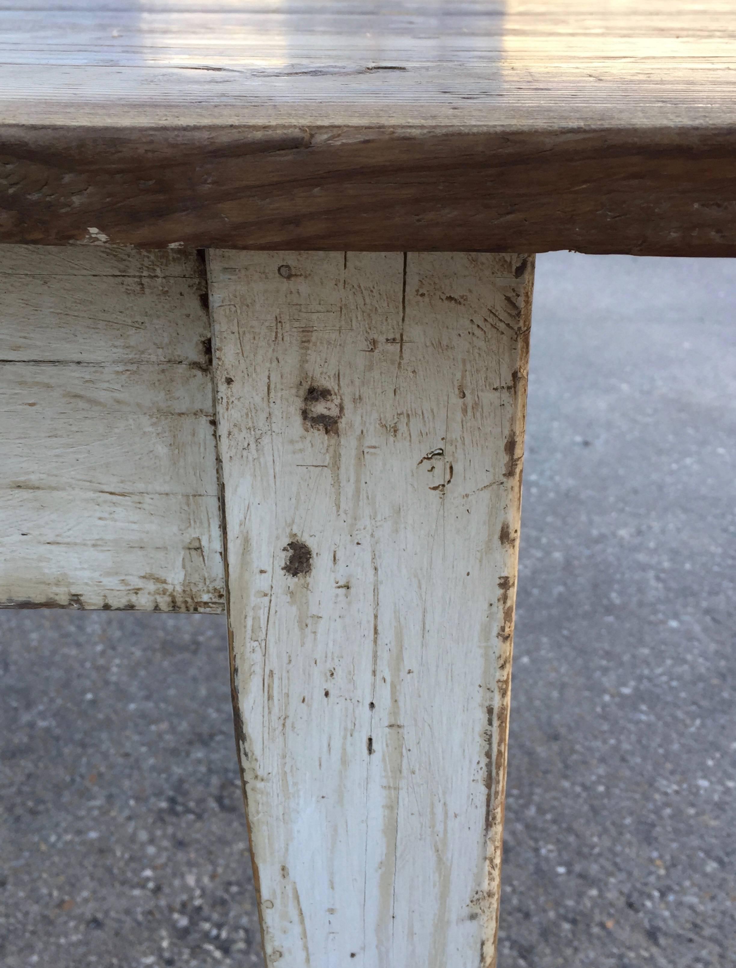 Large 19th Century Painted French Country Table 2
