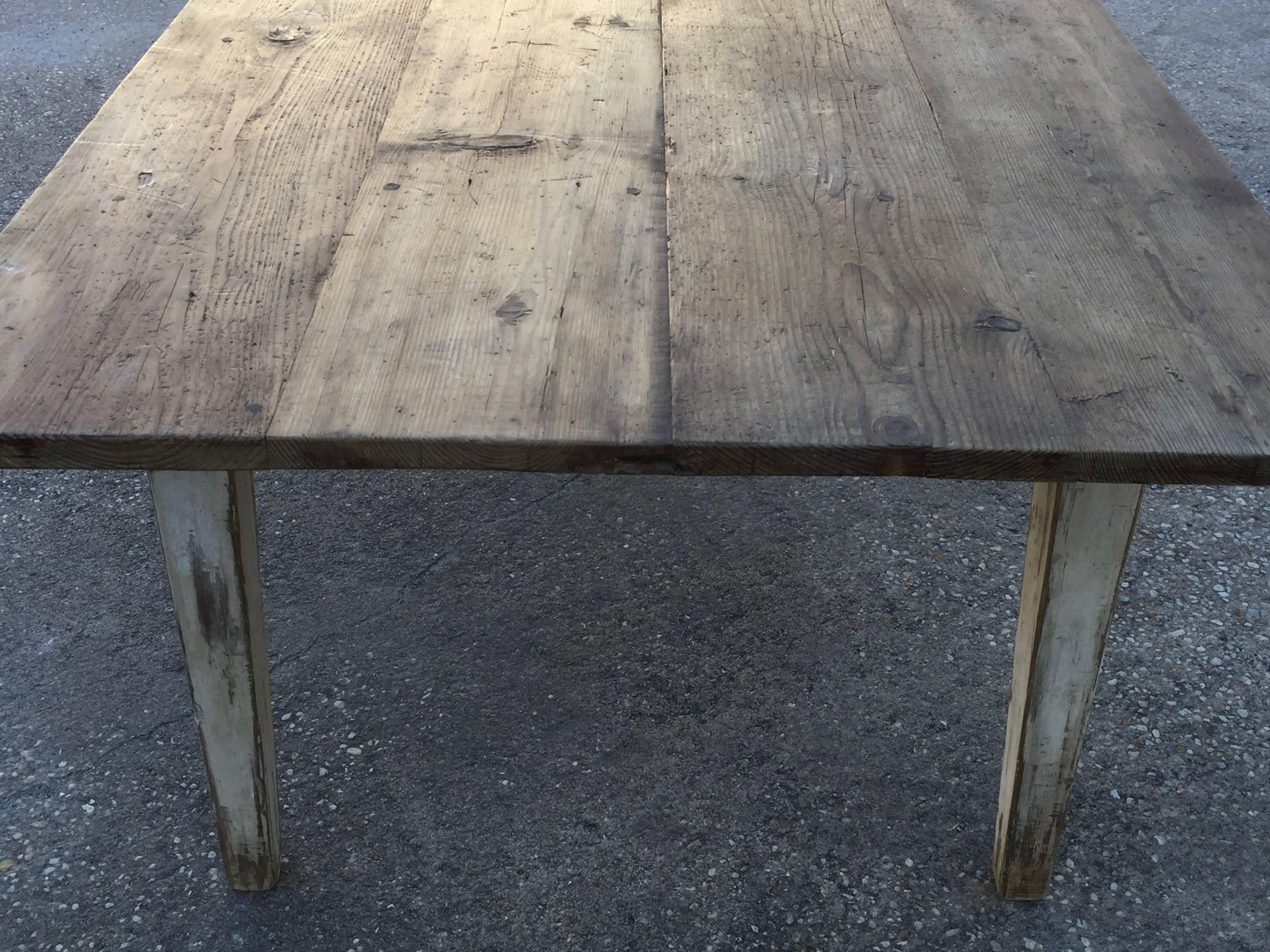 Large 19th Century Painted French Country Table 1