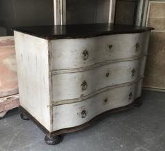 19th Century Swedish Serpentine Front Chest of Drawers