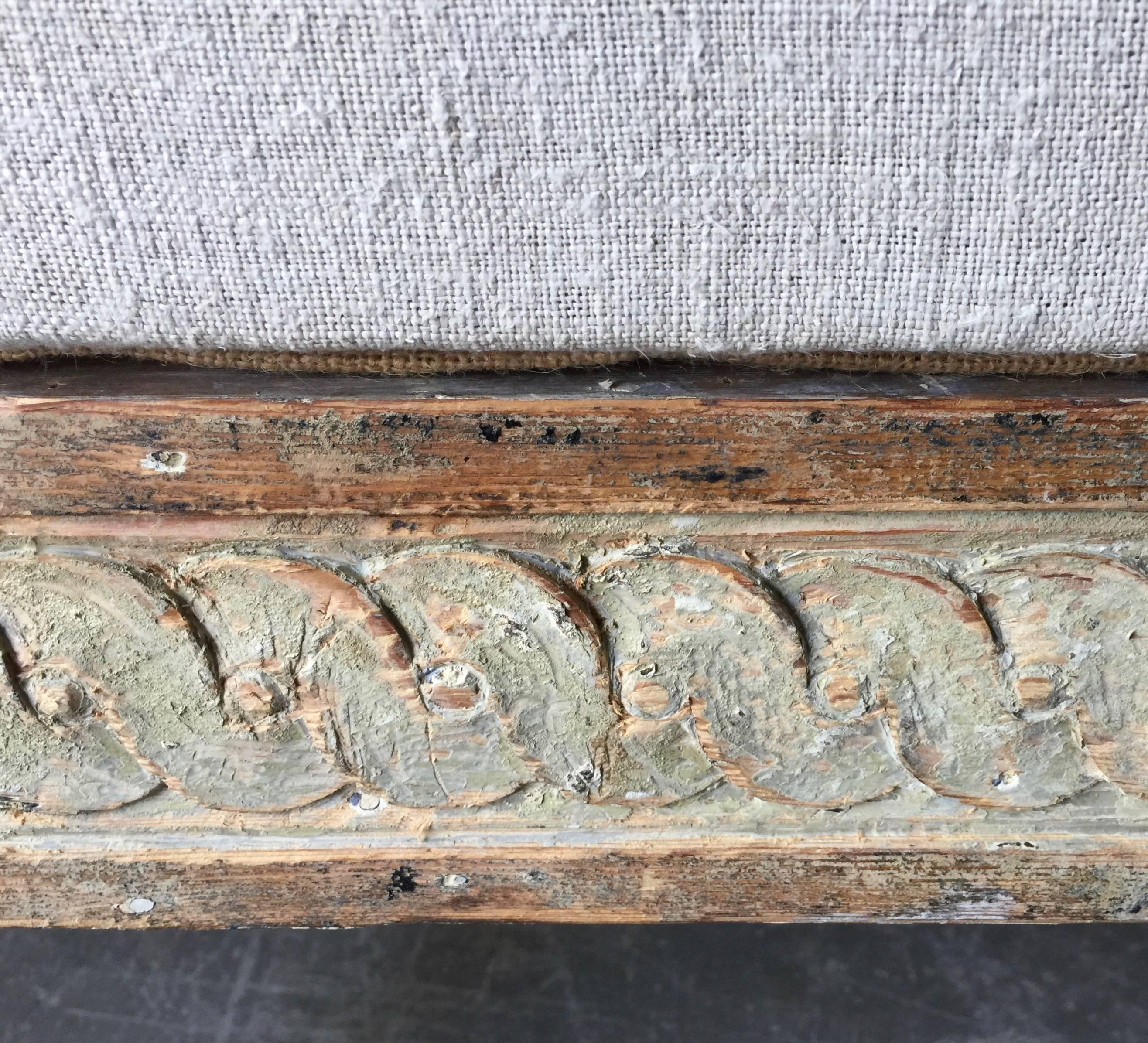 Hand-Carved 18th Century Swedish Period Gustavian Daybed