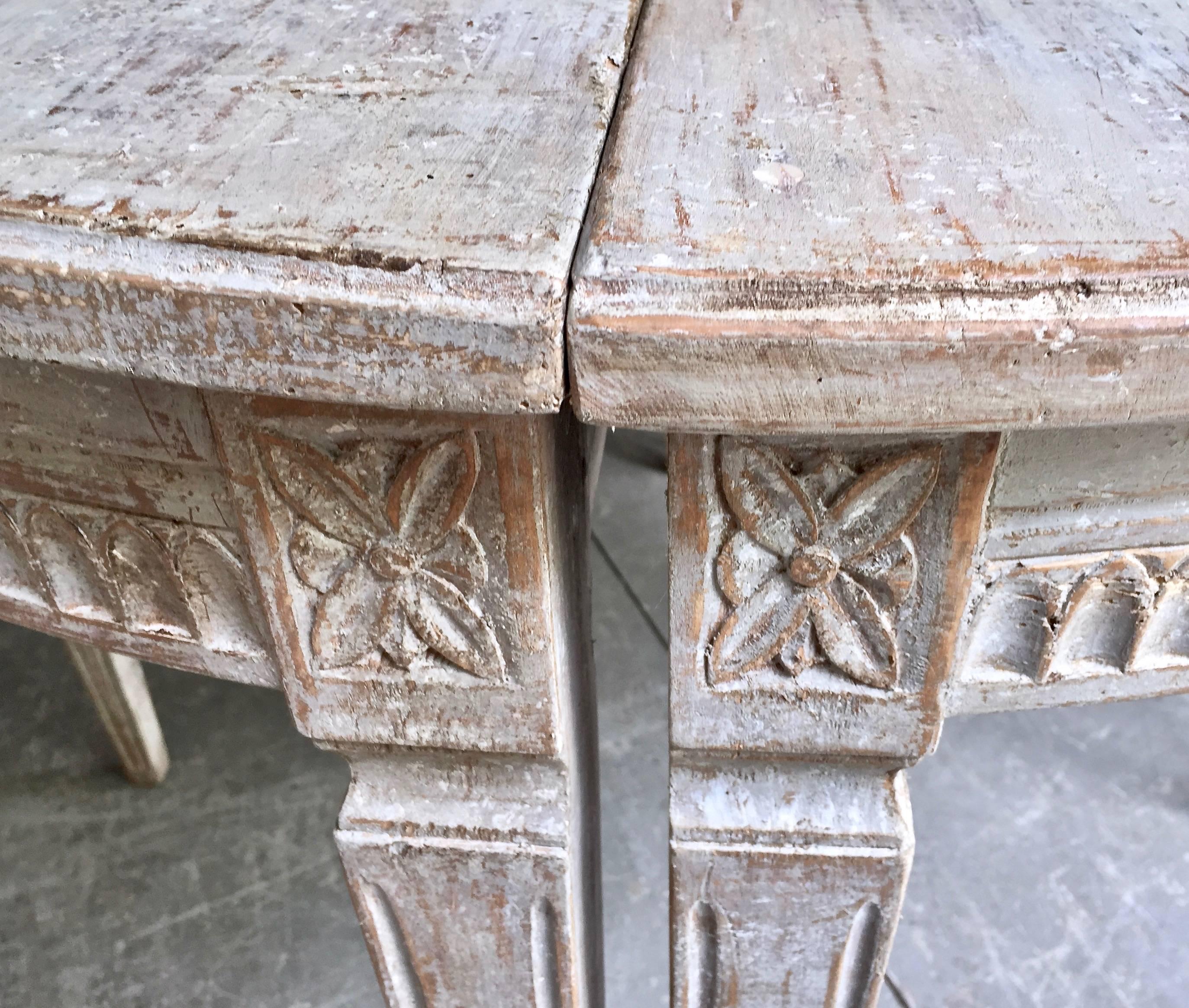 Pair of Period Gustavian Console Tables In Good Condition In Charleston, SC