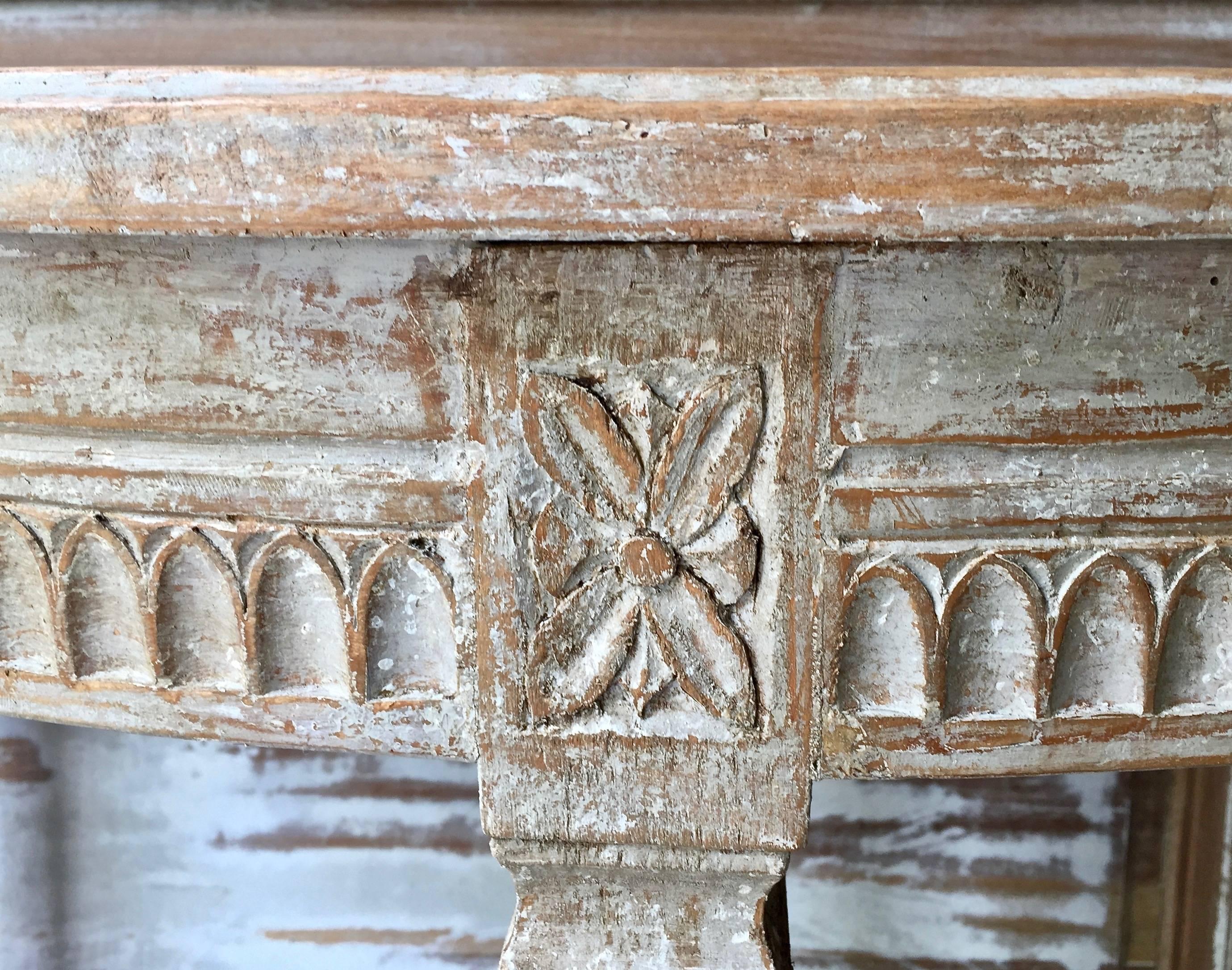 Hand-Carved Pair of Period Gustavian Console Tables