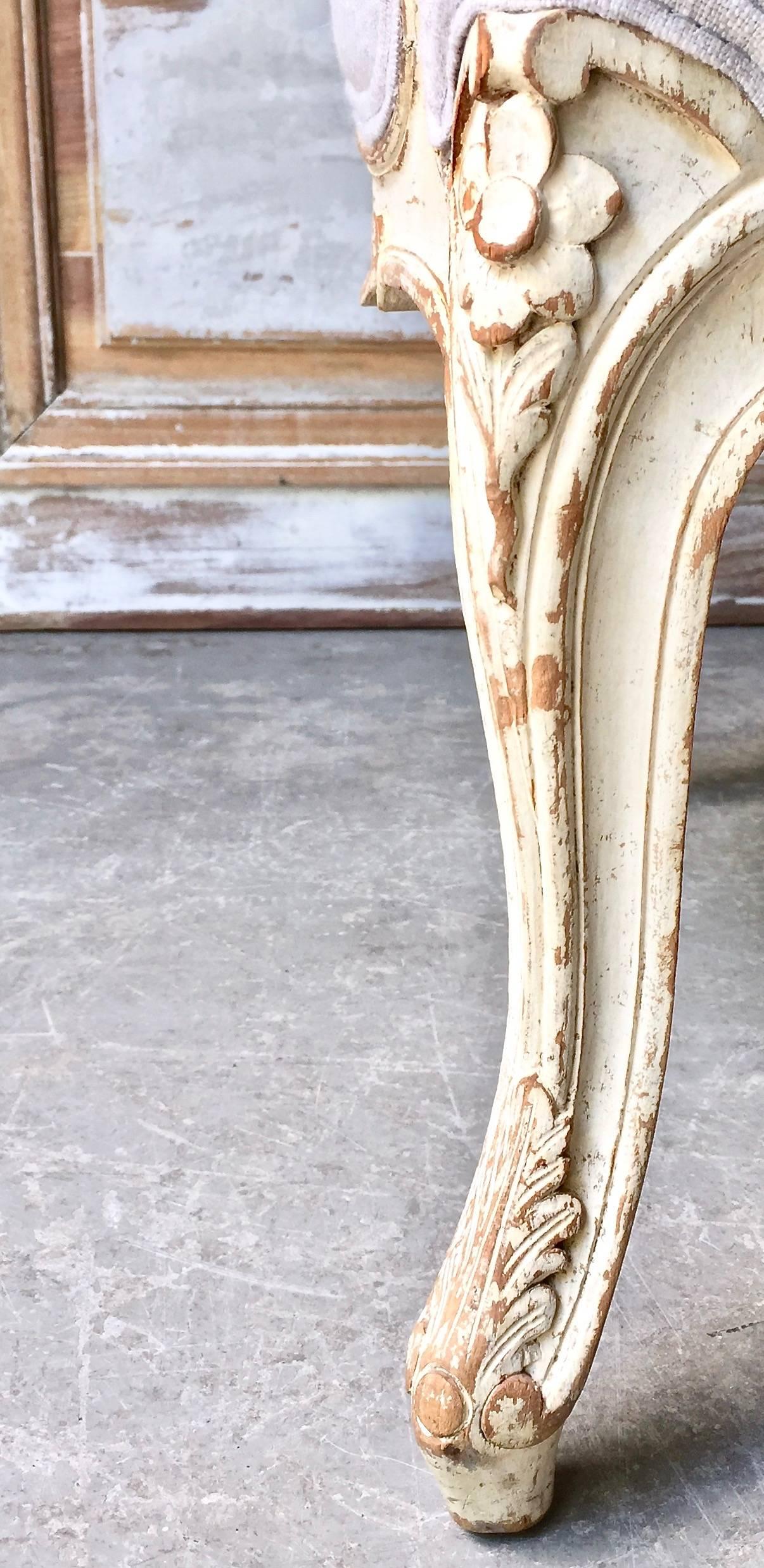 19th Century Louis XV Style Painted French Marquise 4