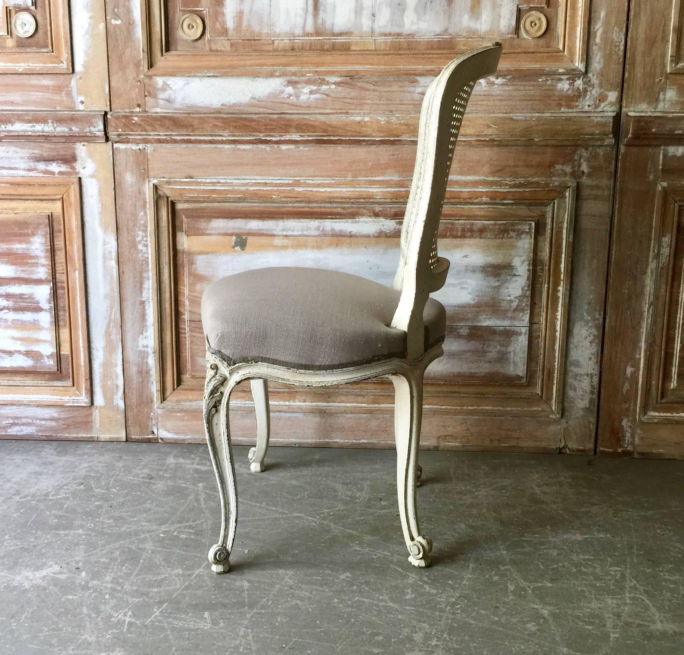 Set of Eight French LXV Style Chairs with Cane Back In Good Condition In Charleston, SC
