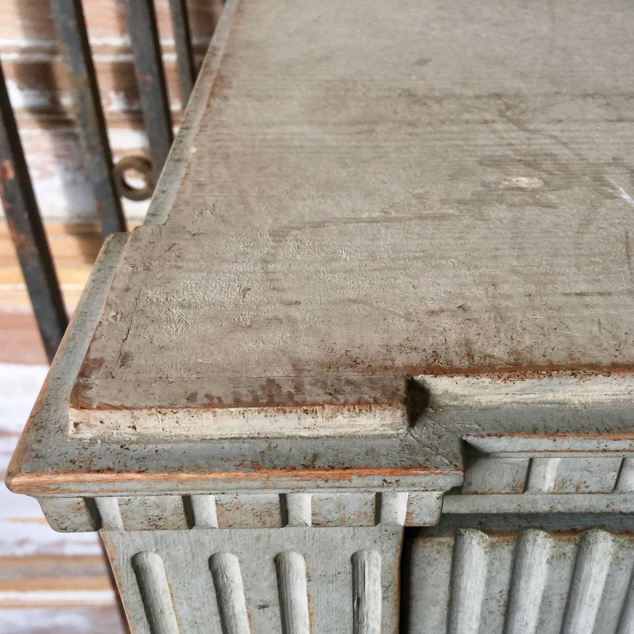 Hand-Carved Late Gustavian Period Chest of Drawers