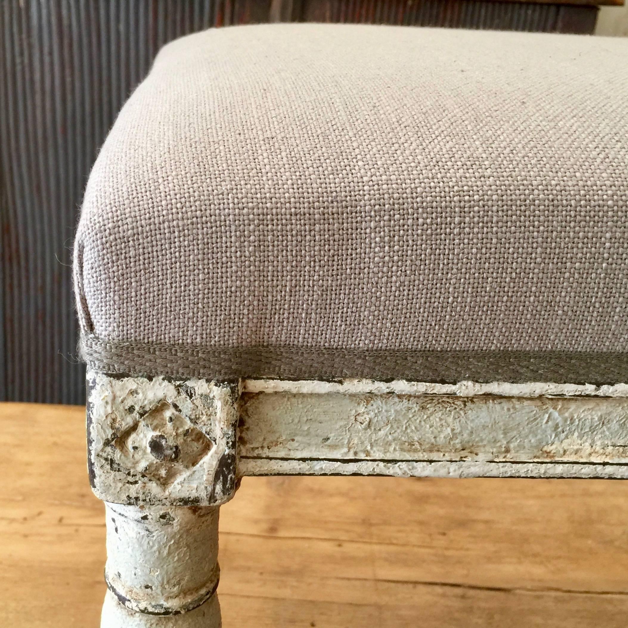 Hand-Carved French, Louis XVI Style Bench