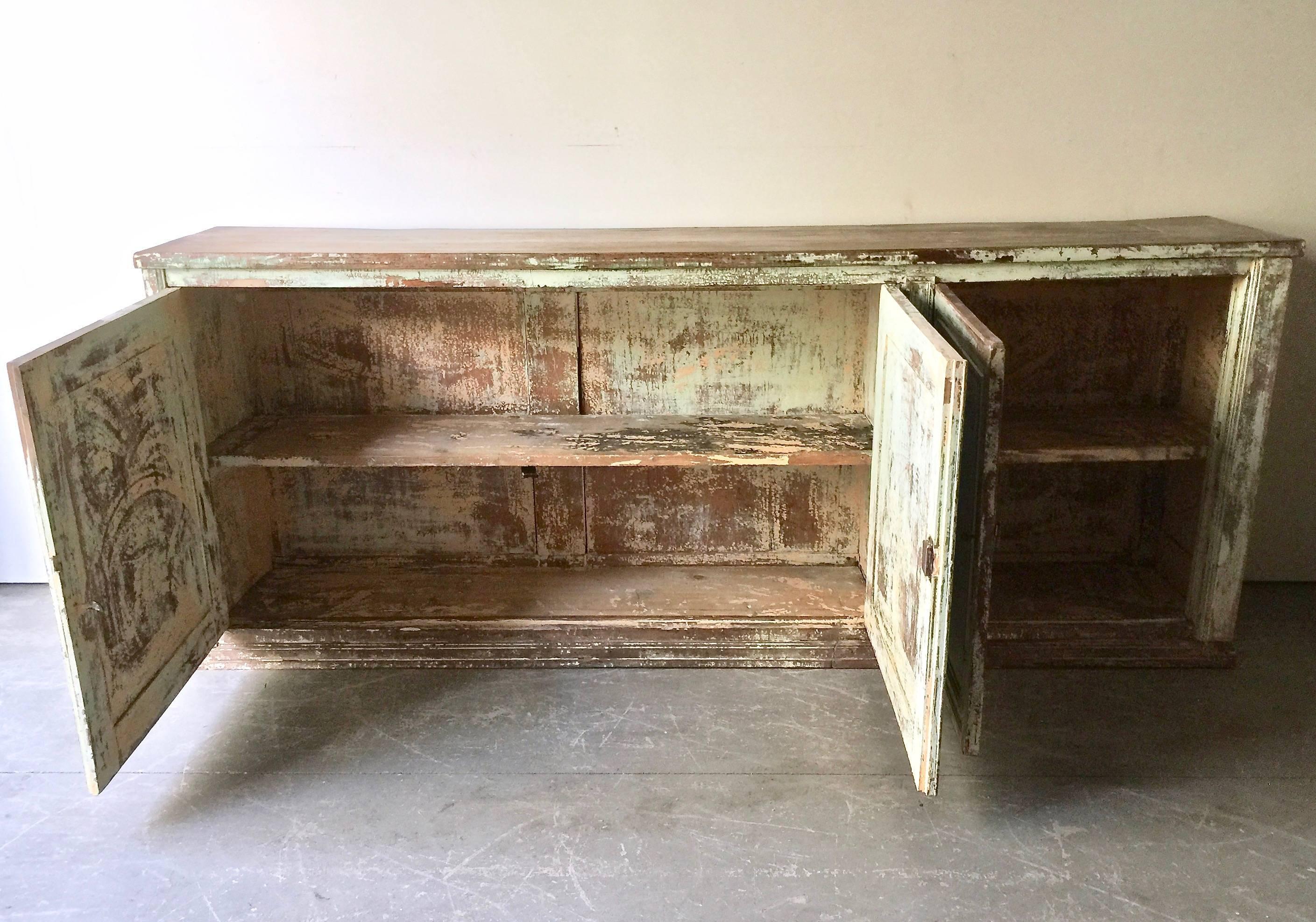 19th Century Painted Italian Long Sideboard 5