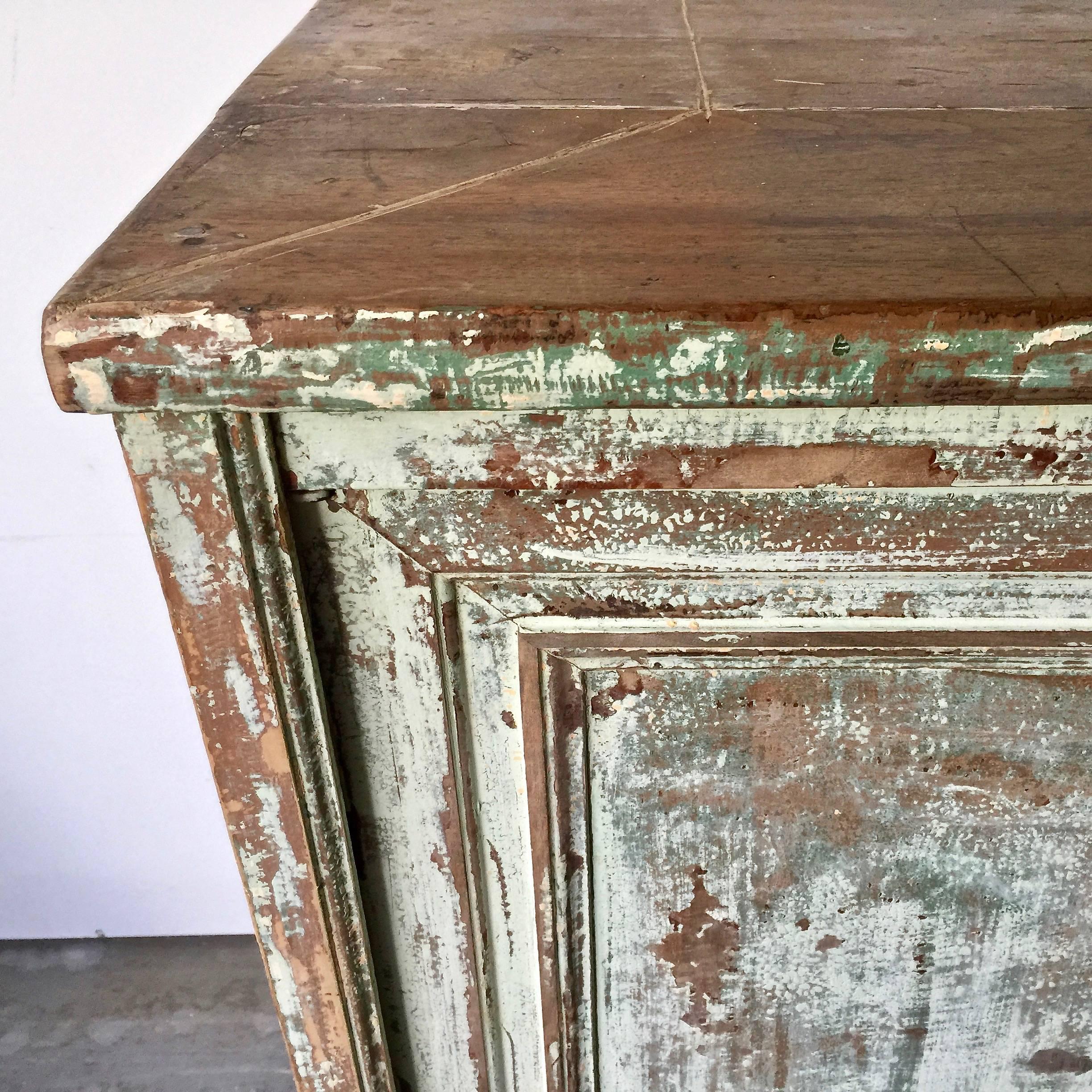 19th Century Painted Italian Long Sideboard In Good Condition In Charleston, SC
