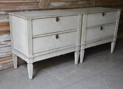Pair of Swedish 19th Century Gustavian Chests