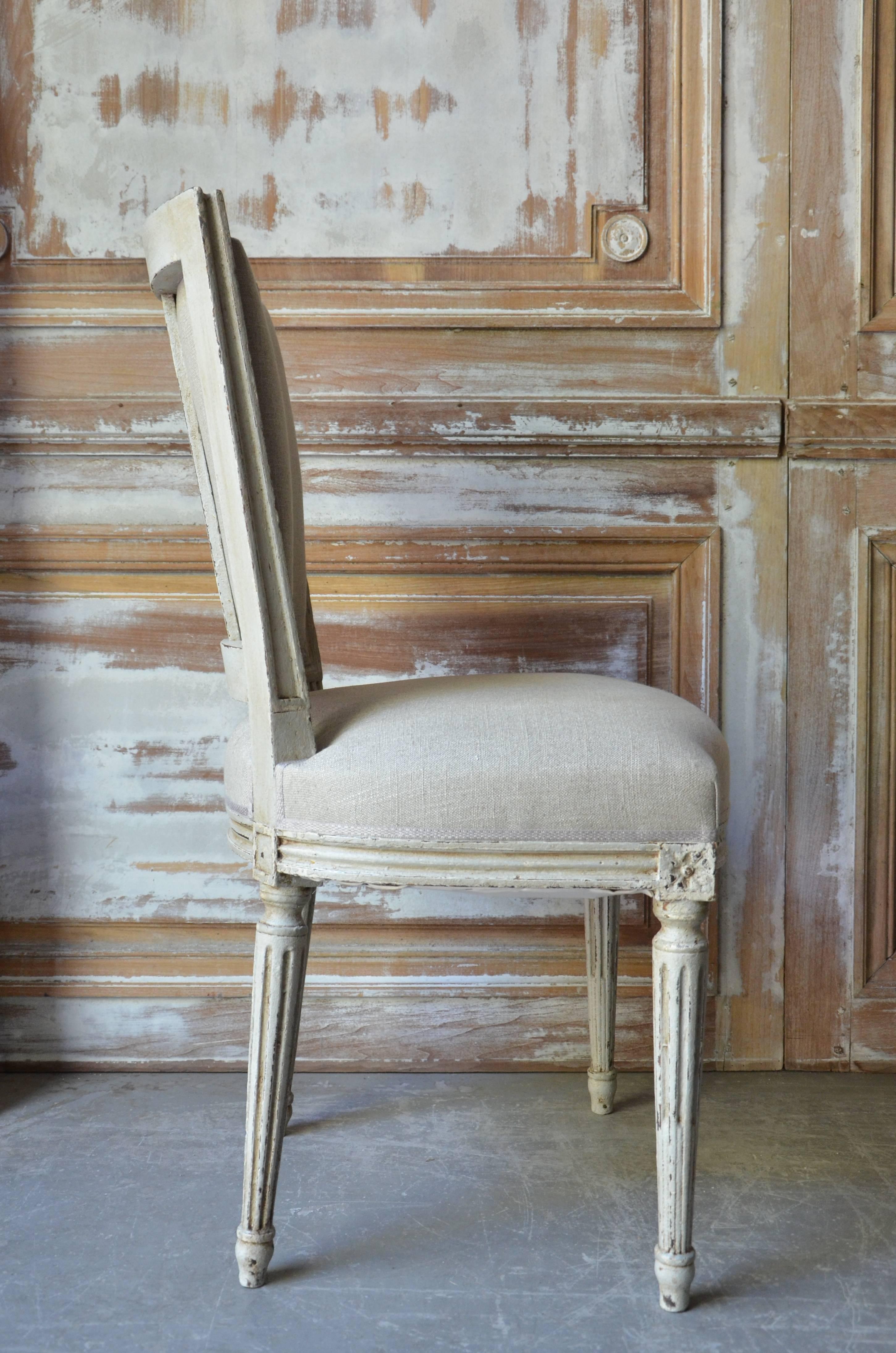 Early 20th Century Set of Eight Painted French Dining Chairs