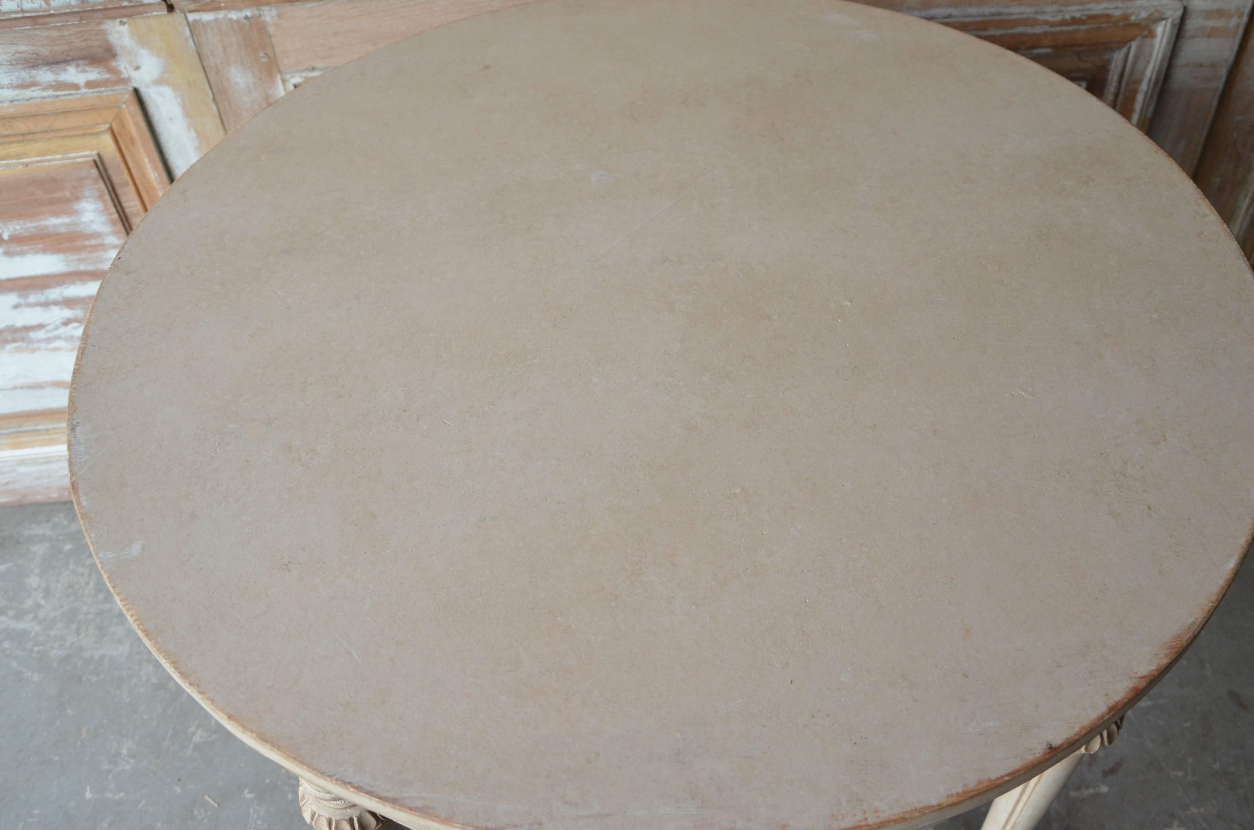 Swedish Gustavian Style Round Table In Good Condition In Charleston, SC
