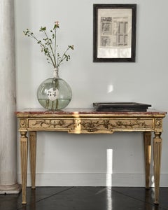 18th Century Italian Gilt wood Console with Original Marble Top