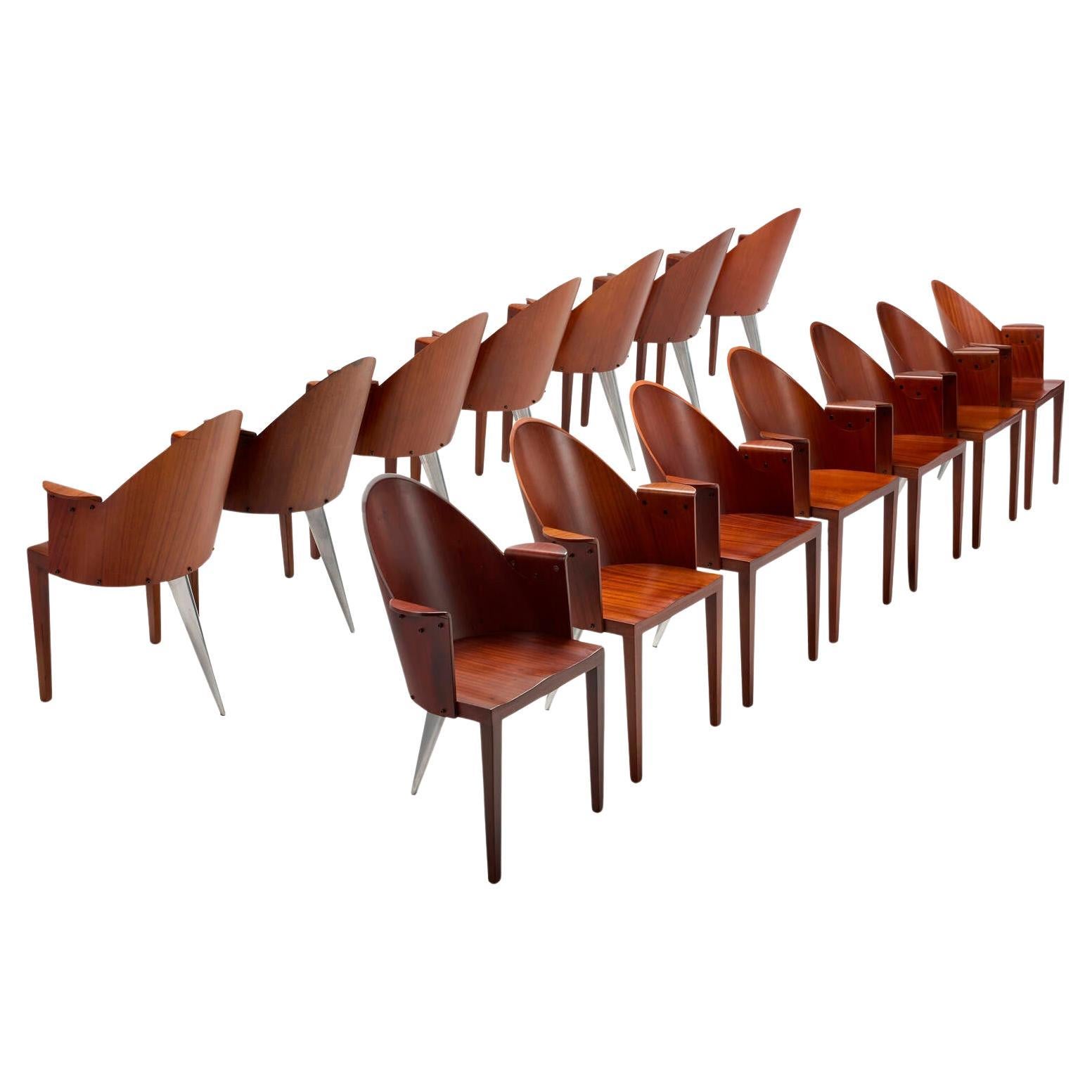 Philippe Stark Set of 14 Dining Chairs from the Royalton Hotel, New York 1988 For Sale