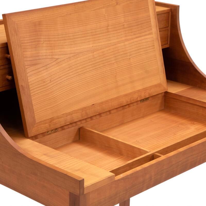 Scrivania Per Hermansen di metà secolo in legno di ciliegio e sedia girevole Fritz Hansen del 1940 in vendita 2