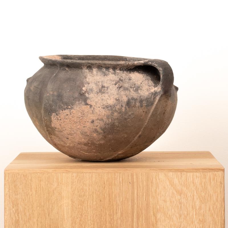 Primitive Chinese Blackware Jar – Warring States Period For Sale
