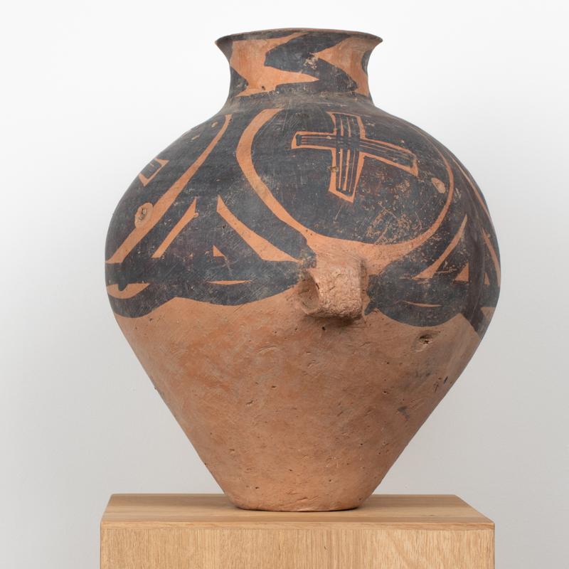 18th Century and Earlier Exceptional Neolithic Chinese Painted Terracotta Storage Jar, 3rd Millennium B.C For Sale