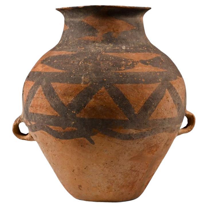 Neolithic Chinese Painted Terracotta Storage Jar 3rd millennium B.C For Sale