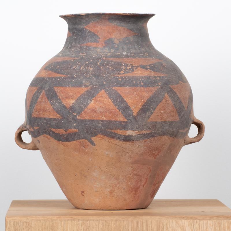 18th Century and Earlier Neolithic Chinese Painted Terracotta Storage Jar 3rd millennium B.C For Sale