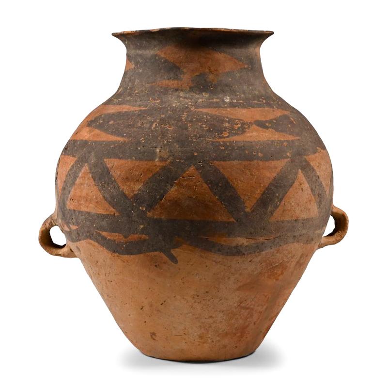 Neolithic Chinese Painted Terracotta Storage Jar 3rd millennium B.C For Sale 1
