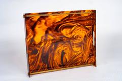 1970s Lucite Faux Tortoiseshell Tray