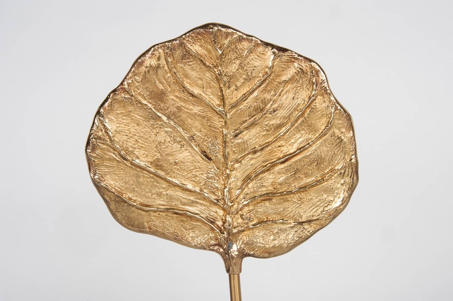 Hollywood Regency Eight Gilt Bronze Leaf Castings by Chrystaine Charles for Maison Charles