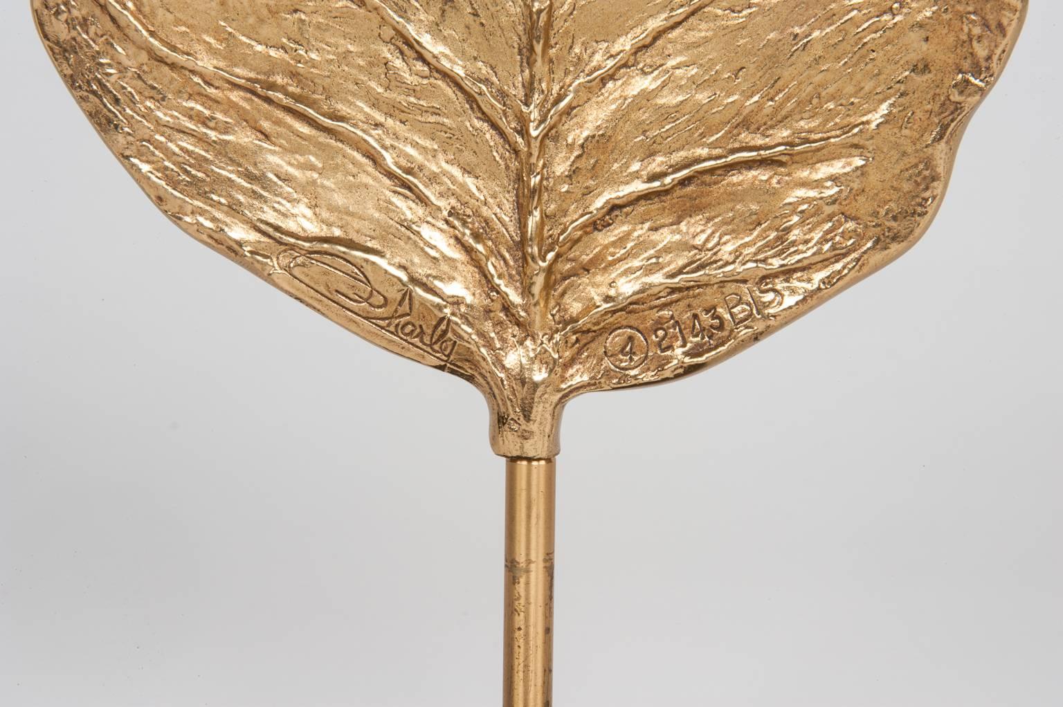 Eight Gilt Bronze Leaf Castings by Chrystaine Charles for Maison Charles 2