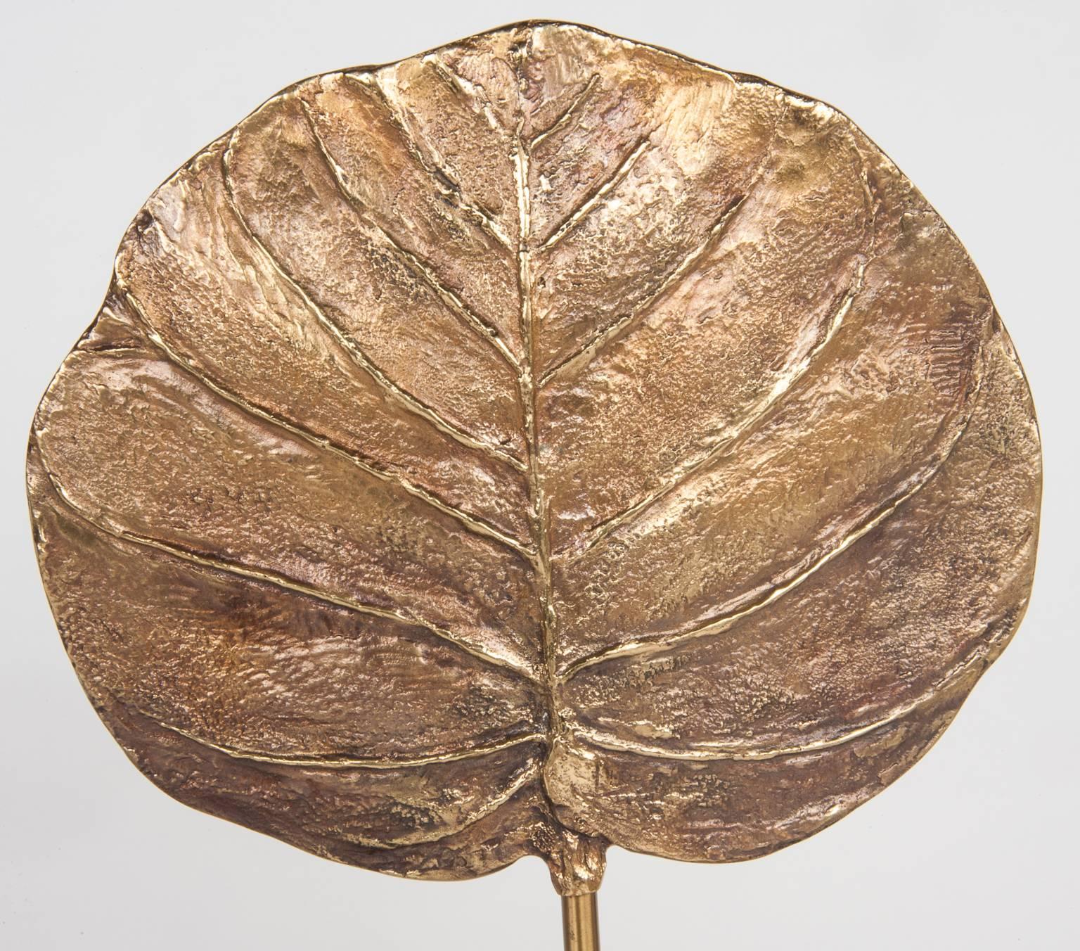 Eight Gilt Bronze Leaf Castings by Chrystaine Charles for Maison Charles 3