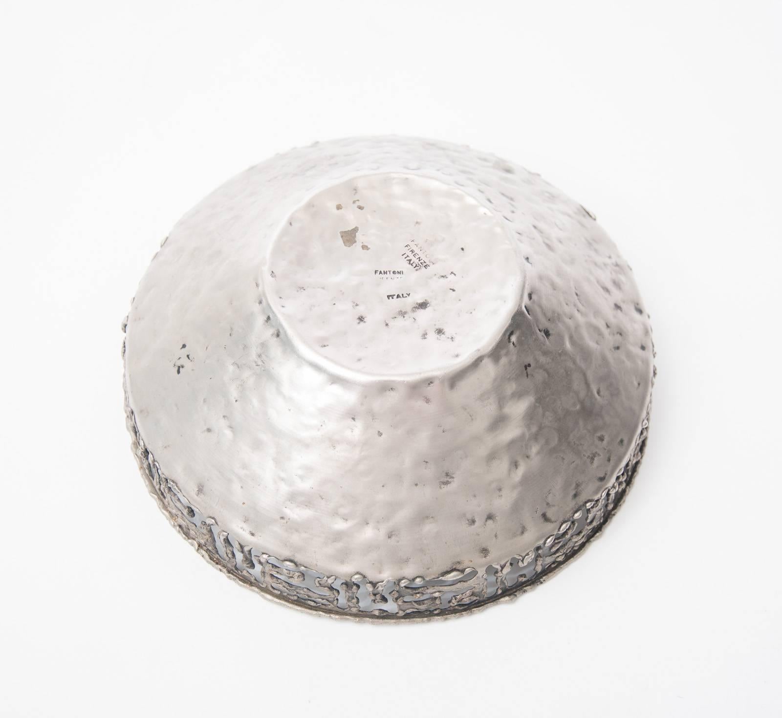 shallow metal bowl