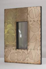 Mid-Century Brass Mirror by Blazy