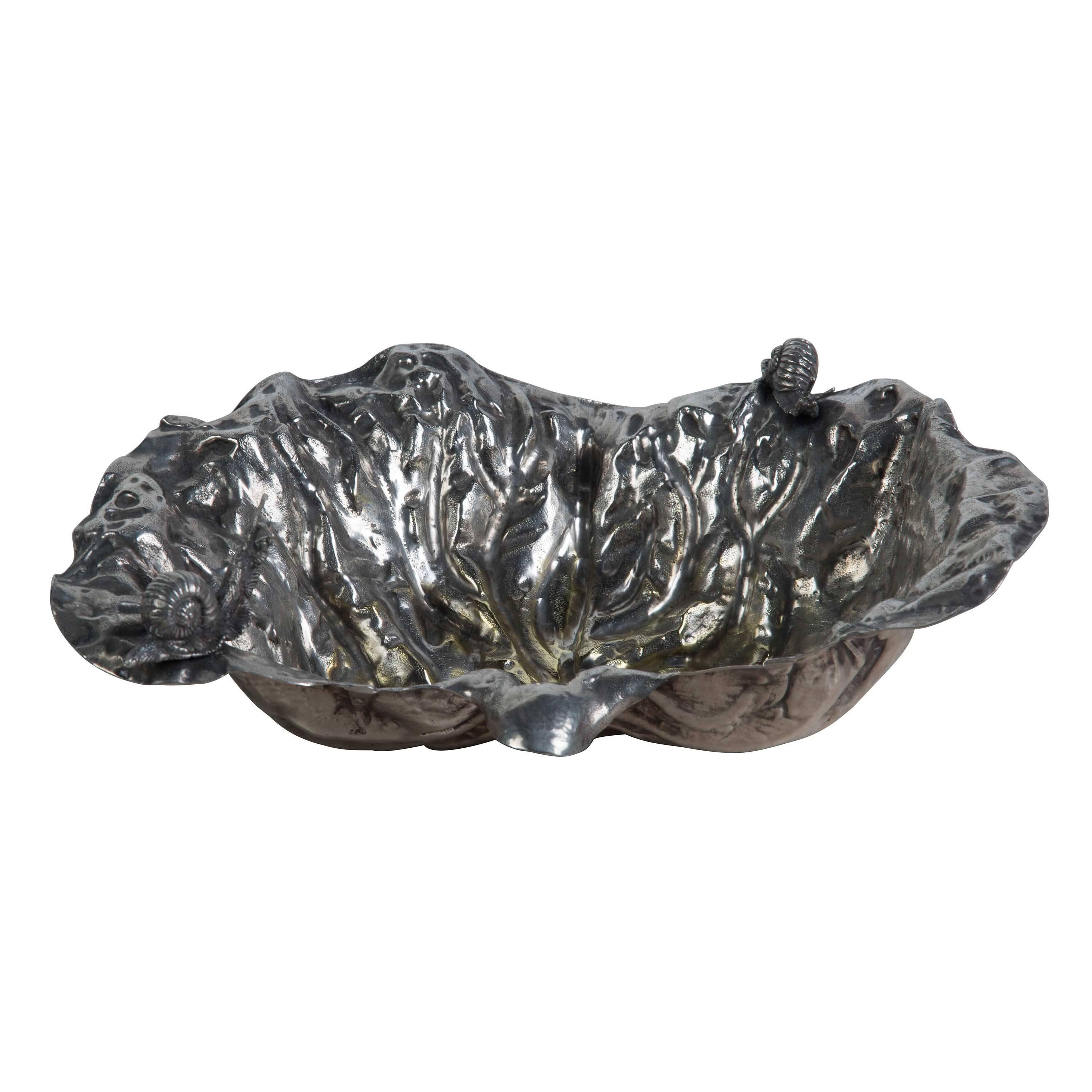 Leaf Bowl with Snails Designed by Gabriella Crespi for Christian Dior Home