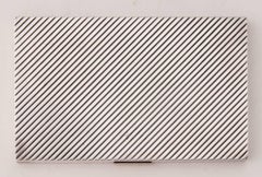 Hermès Cigarette Case Solid Silver with Gold Button Release, circa 1940