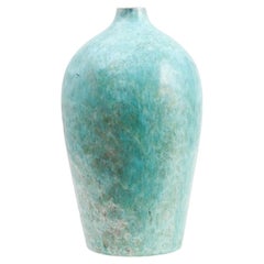 Vase ovoïde en céramique à glaçure turquoise, de Marcello Fantoni (1915-2011), Florence