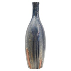 Grand vase en céramique émaillée bleu-gris, de Marcello Fantoni (1915-2011)