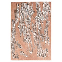 Grande targa da parete astratta in ceramica di Marcello Fantoni, Firenze