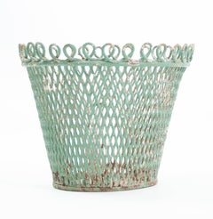 Midcentury French Wirework Planter or Wastepaper Basket by Mathieu Matégot