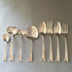 Tiffany & Co. Sterling Silver Linenfold Pattern Service for 12