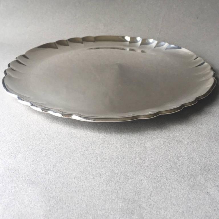 Georg Jensen Sterling Silver Tray No. 519C For Sale at 1stDibs