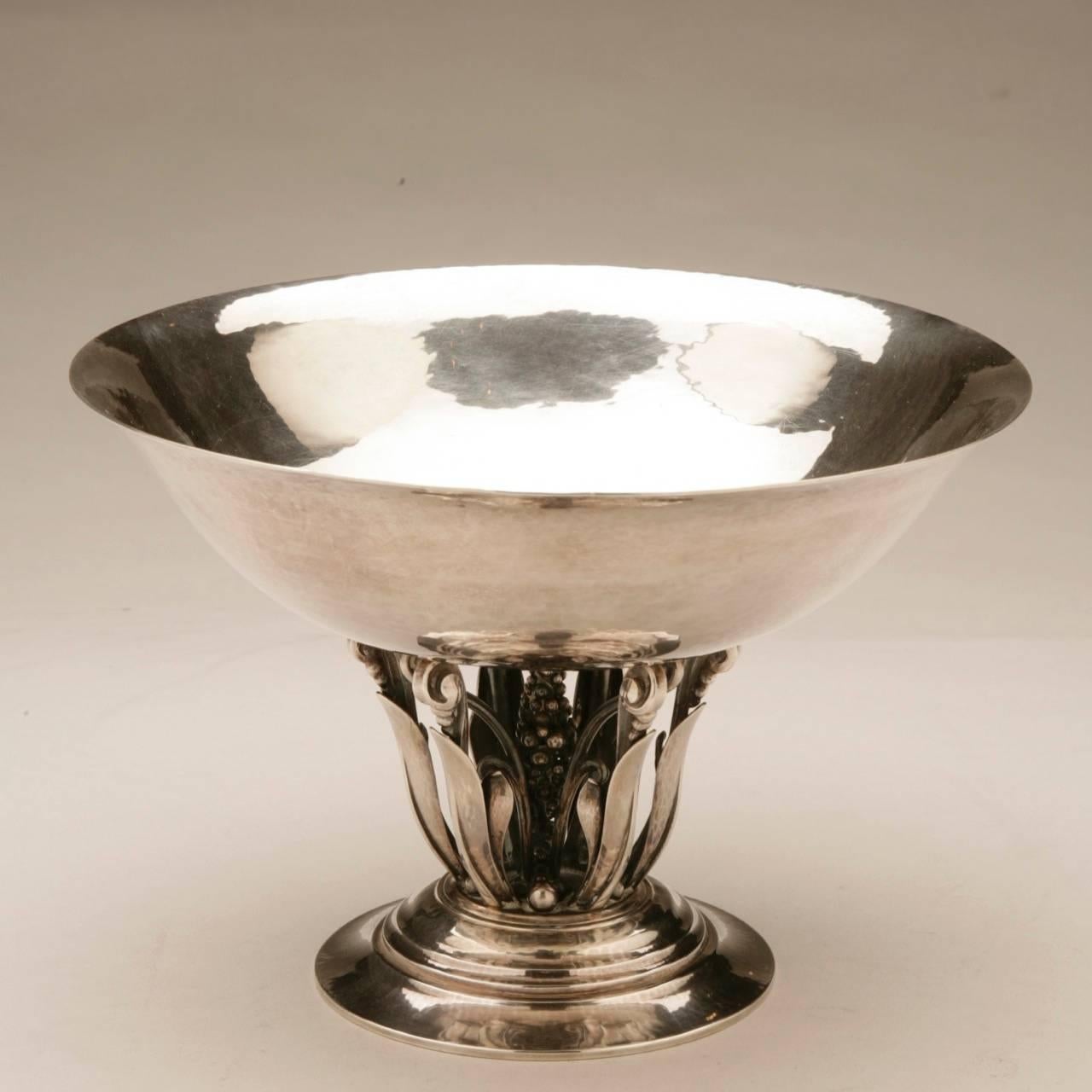 Danish Georg Jensen Sterling Silver Footed Bowl No. 171 by Johan Rohde