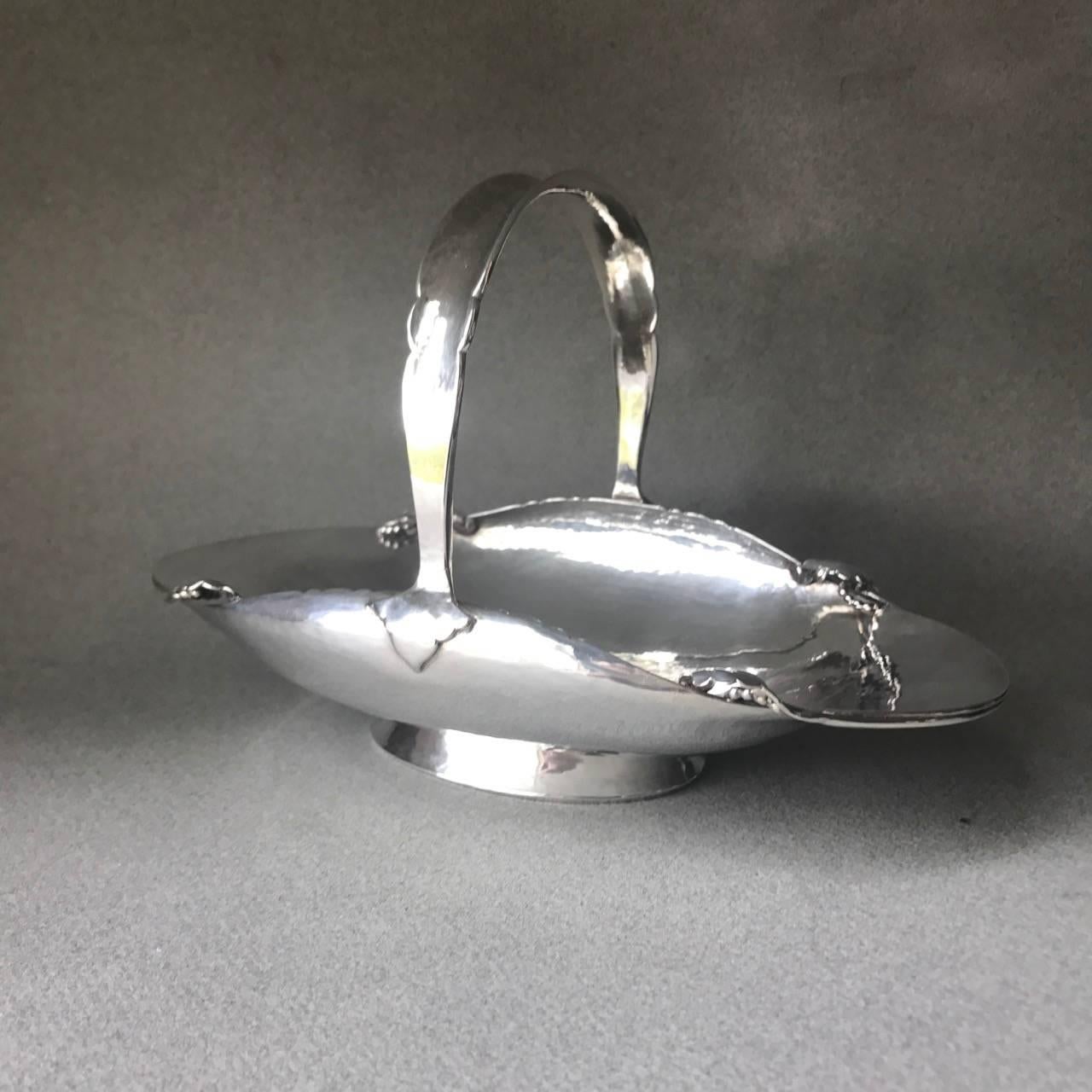 Arts and Crafts Peer Smed Sterling Silver Serving Dish For Sale
