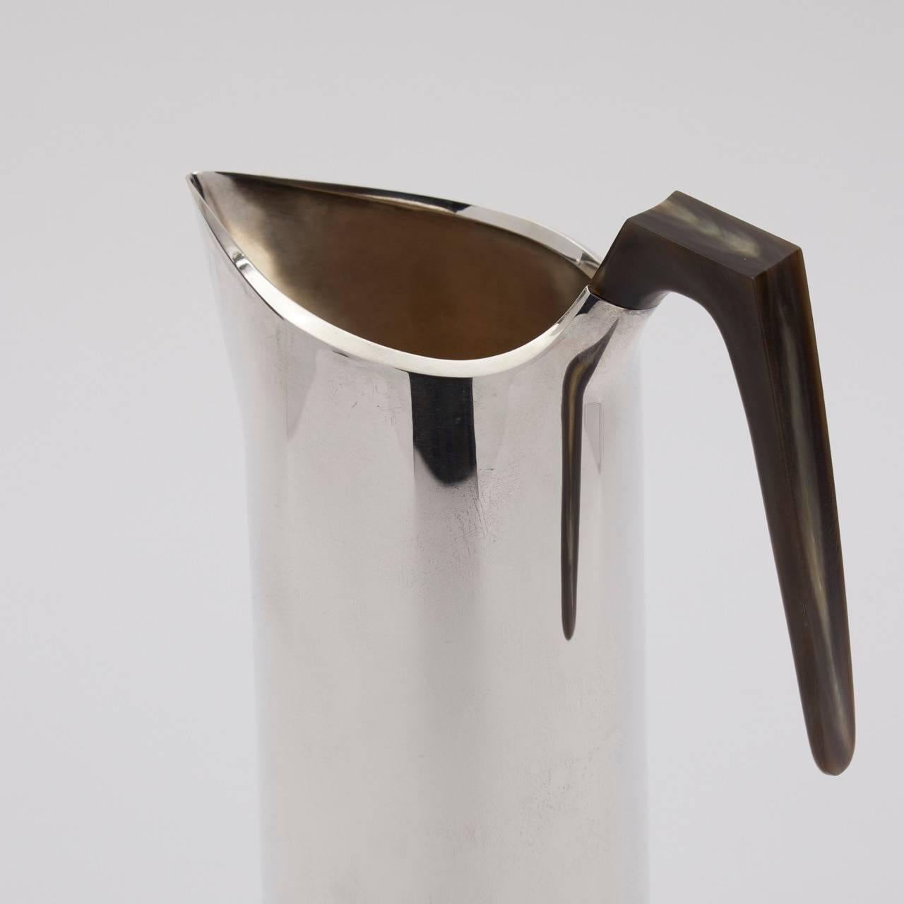 Danish Hans Hansen Sterling Silver Drink Pitcher For Sale