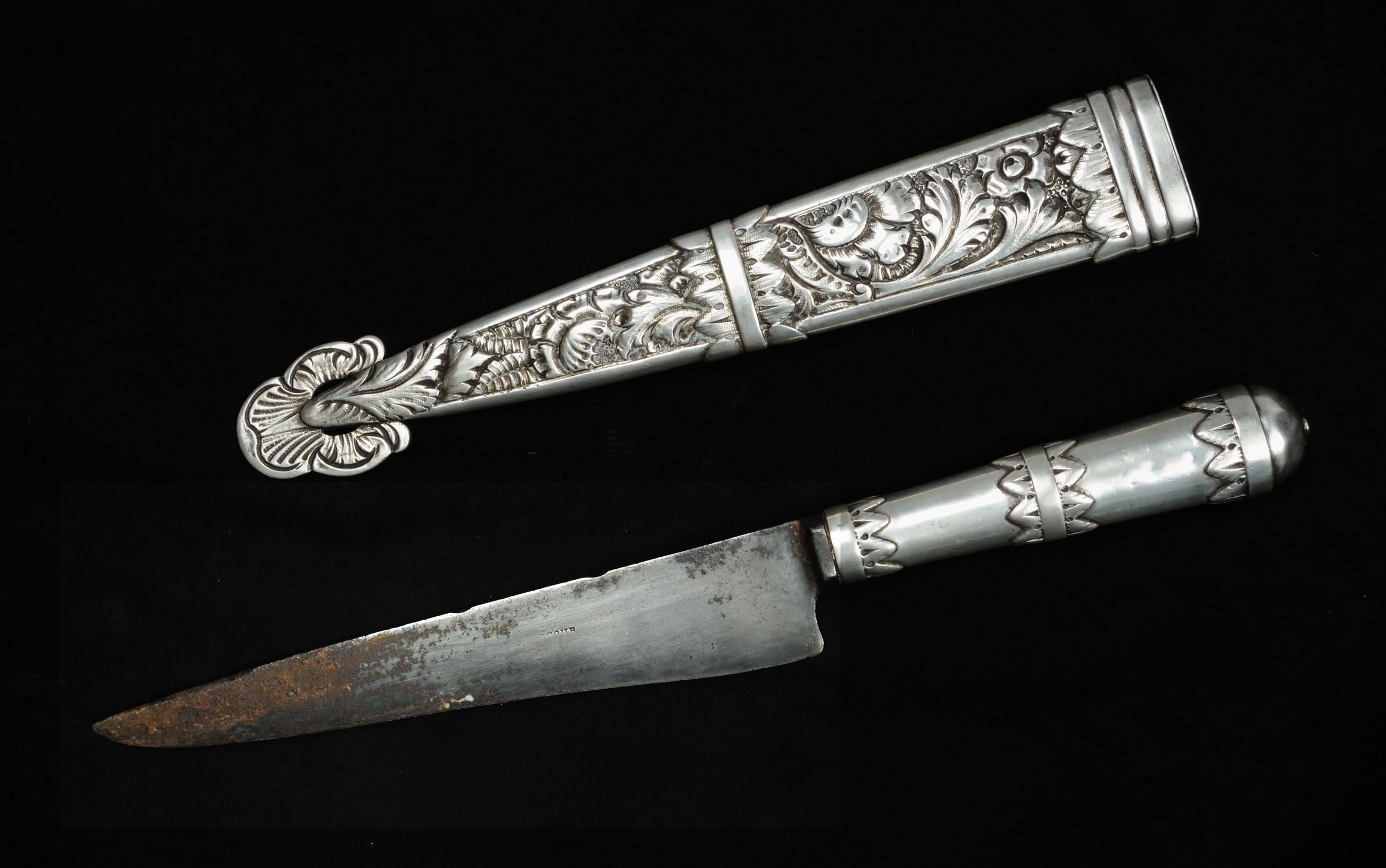 Cuchillo gaucho argentino del siglo XIX Alto victoriano