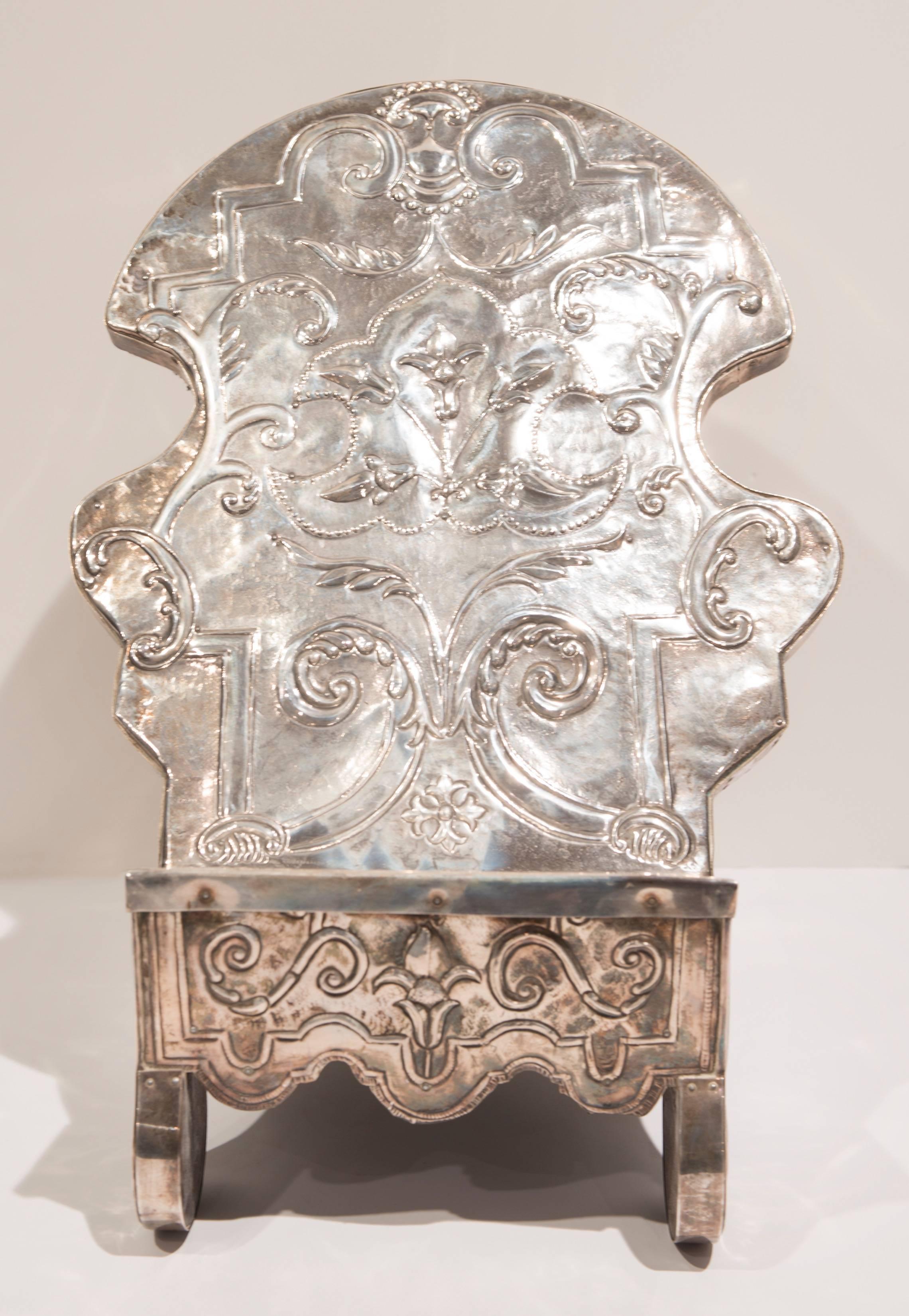 Spanish Colonial 18th Century Peruvian Silver Bible Stand