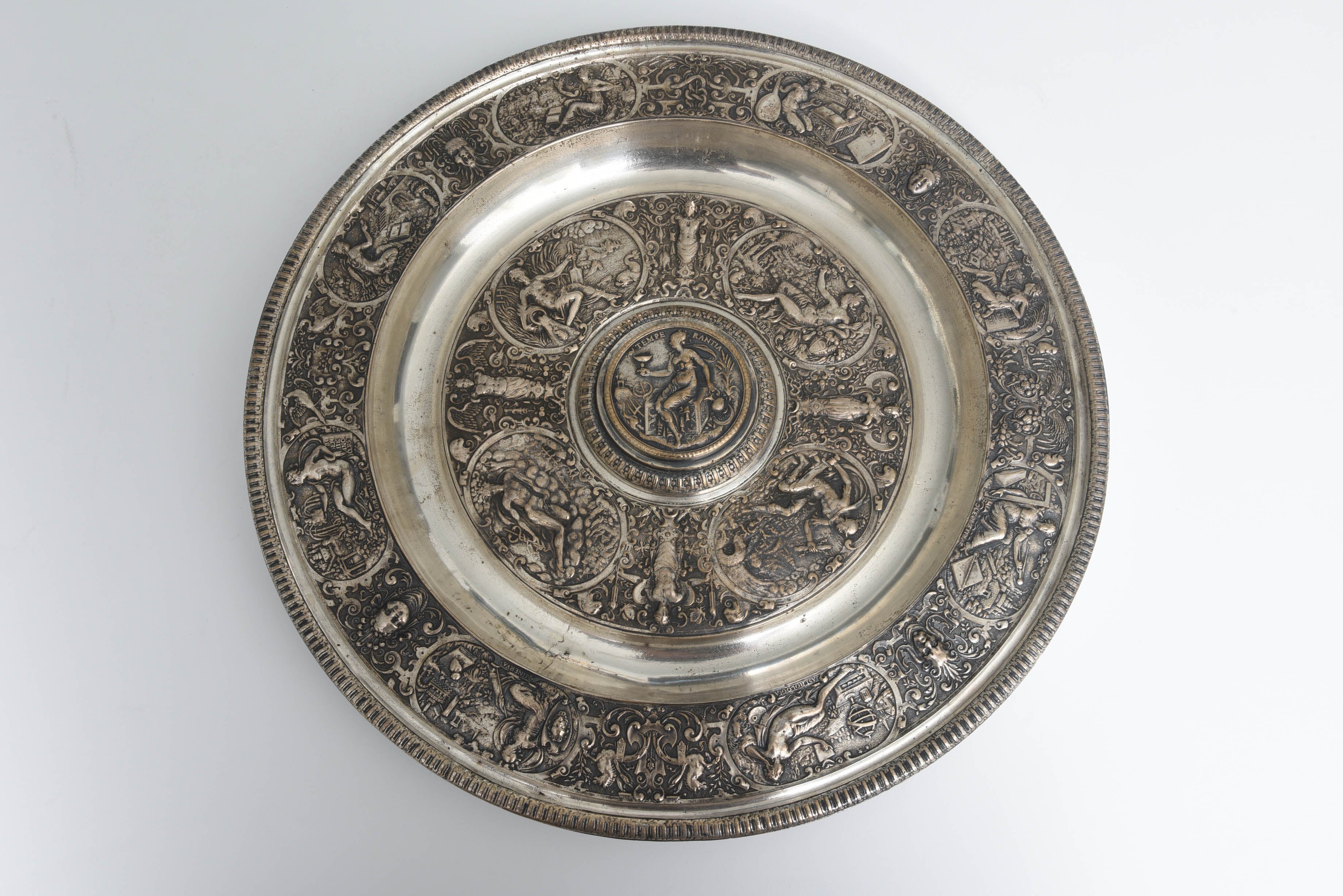 Silver Plated Pewter Venus Rosewater Dish, circa 1860